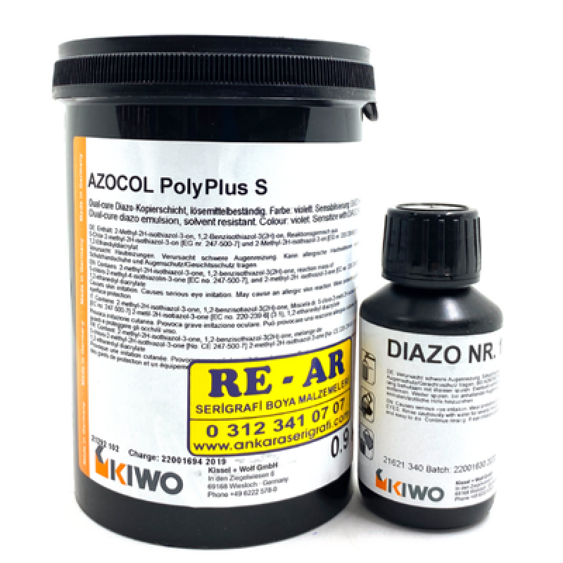 Kiwo Azacol Poly Plus S  900gr + Diazo Mor Renkli Hassas Emülsyon