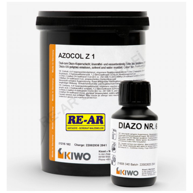 Kiwo Azacol Z1 Su ve Solvent Bazlı Fotoemülsyon 900 gr + Diazo