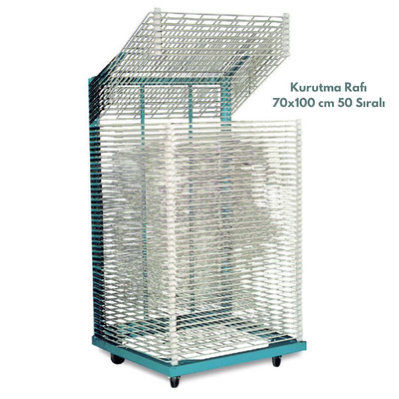 Serigrafi Kurutma Rafı Rayk -Sergen 50 sıralı 70x100cm